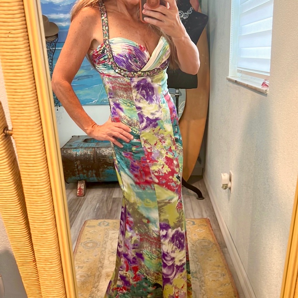 🔥Tiffany Designs,Gorgeous, Vibrant Special Occasion Dress, Excellent Condition
